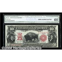 Fr. 121 $10 1901 Legal Tender CGA Gem New 65.