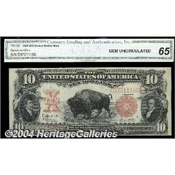 Fr. 122 $10 1901 Legal Tender CGA Gem New 65.