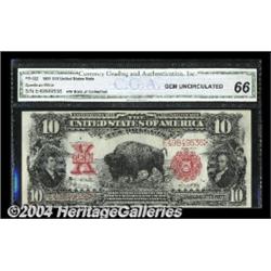 Fr. 122 $10 1901 Legal Tender CGA Gem New 66.