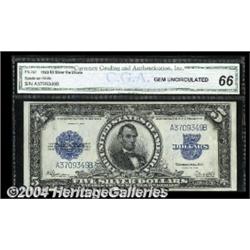 Fr. 282 $5 1923 Silver Certificate CGA Gem New