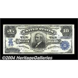 Fr. 304 $10 1908 Silver Certificate About New.