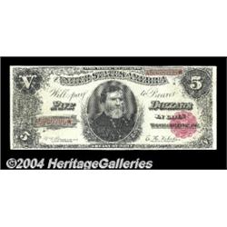 Fr. 361 $5 1890 Treasury Note Extremely Fine.