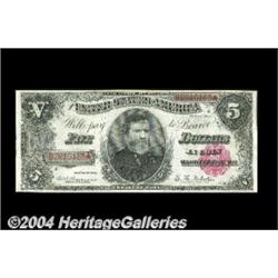 Fr. 362 $5 1891 Treasury Note Superb Gem New.