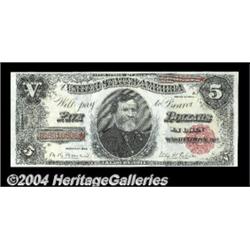 Fr. 364 $5 1891 Treasury Note Very Choice New.