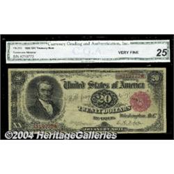 Fr. 374 $20 1890 Treasury Note CGA Very Fine