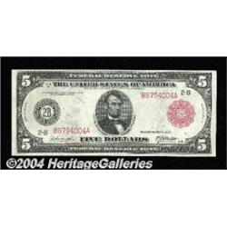 Fr. 833b $5 1914 Red Seal Federal Reserve Note