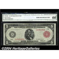 Fr. 838b $5 1914 Red Seal Federal Reserve Note