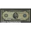 Image 1 : Fr. 854 $5 1914 Federal Reserve Note Fine. The