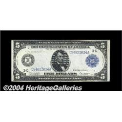 Fr. 855a $5 1914 Federal Reserve Note About