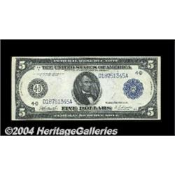 Fr. 858 $5 1914 Federal Reserve Note Very