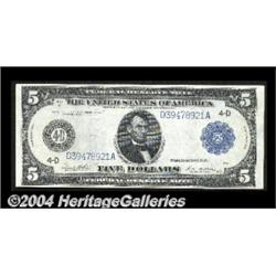 Fr. 859a $5 1914 Federal Reserve Note Gem New.