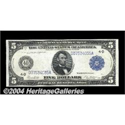 Fr. 859a $5 1914 Federal Reserve Note Choice