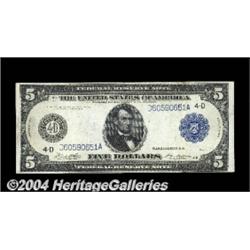 Fr. 859a $5 1914 Federal Reserve Note Very