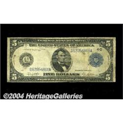 Fr. 859a $5 1914 Federal Reserve Note Fine. A