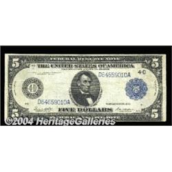 Fr. 859b $5 1914 Federal Reserve Note Very