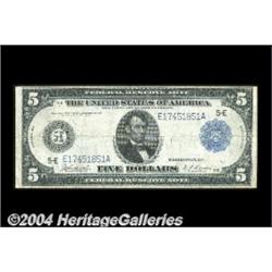 Fr. 862 $5 1914 Federal Reserve Note Fine. The