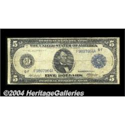 Fr. 864 $5 1914 Federal Reserve Note Fine.
