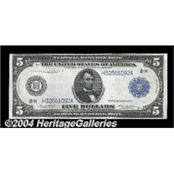 Fr. 875a $5 1914 Federal Reserve Note Very