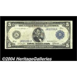 Fr. 880 $5 1914 Federal Reserve Note Fine-Very
