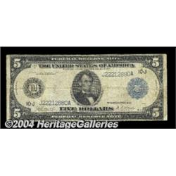 Fr. 882 $5 1914 Federal Reserve Note Fine.