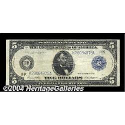 Fr. 887a $5 1914 Federal Reserve Note Very
