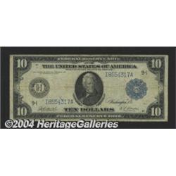 Fr. 938 $10 1914 Federal Reserve Note Fine. A