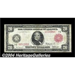 Fr. 958a $20 1914 Red Seal Federal Reserve