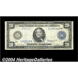 Fr. 998 $20 1914 Federal Reserve Note Fine.