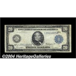 Fr. 1011a $20 1914 Federal Reserve Note Fine.