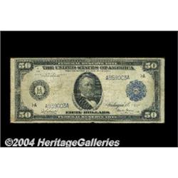 Fr. 1025 $50 1914 Federal Reserve Note Fine. A