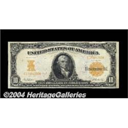 Fr. 1171 $10 1907 Gold Certificate About New.