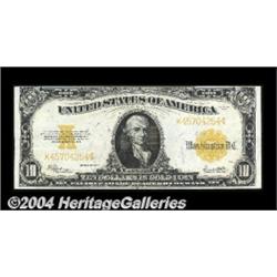 Fr. 1173 $10 1922 Gold Certificate About New.