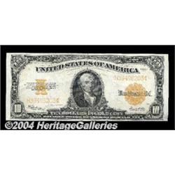 Fr. 1173 $10 1922 Gold Certificate About New.