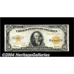 Fr. 1173 $10 1922 Gold Certificate Choice Very