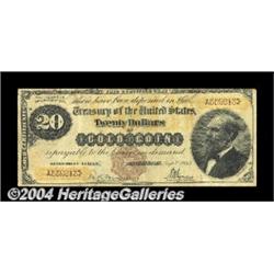 Fr. 1176 $20 1882 Gold Certificate Fine-Very