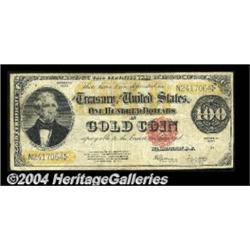 Fr. 1215 $100 1922 Gold Certificate Fine.