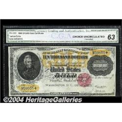 Fr. 1225 $10,000 1900 Gold Certificate CGA