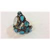 Image 4 : Silver And Turquoise Watch Cuff 1940's
