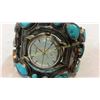 Image 8 : Silver And Turquoise Watch Cuff 1940's