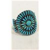 Image 1 : Silver And Turquoise Cluster Cuff Signed