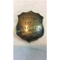 Brothel Inspector Badge Nye Co Nevada