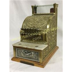 National #13 Brass Cash Register