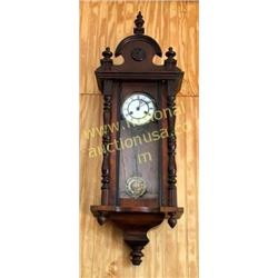 Victorian Walnut Wall Clock