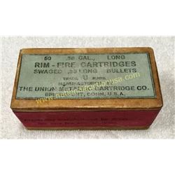 Full Unopened Box Of Cal. 38 Long U M C Cartridges