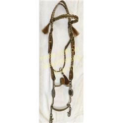 Horse Hair Headstall With Silver Fleming Bit