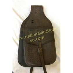 Pair Early Cowboy Tooled Leather Saddle Bags