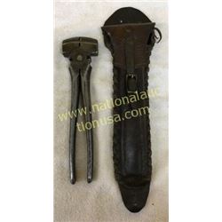 Cowboy Fence Repair Tool In Hand Made Leather Case