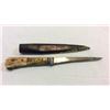 Image 1 : Early Bone Handle Boot Knife With Leather Sheath