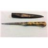 Image 4 : Early Bone Handle Boot Knife With Leather Sheath