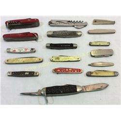 Collection Of 17 Folding Pocket Knives